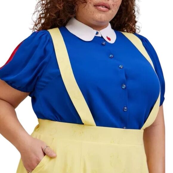 Torrid Yellow Disney Snow White Stretch Challis Skirtall NWT - Picture 3 of 11